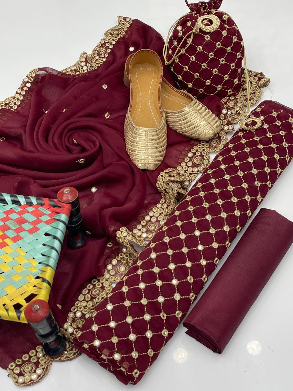 3 PC Unstitched Chiffon Collection