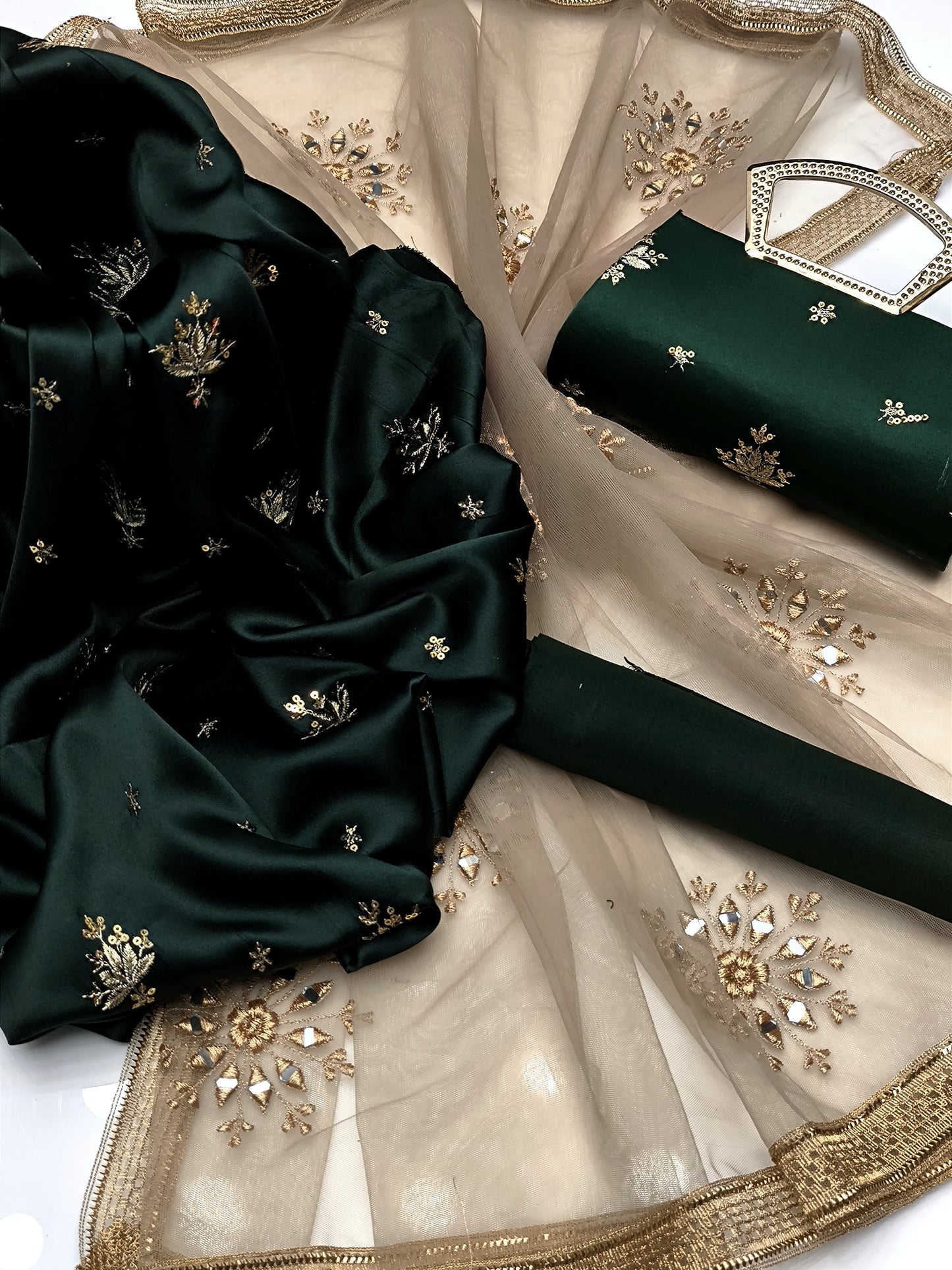 4 PC Fancy Unstitched Dress