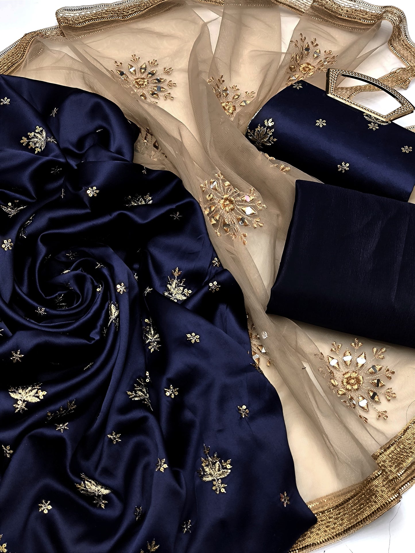 4 PC Fancy Unstitched Dress