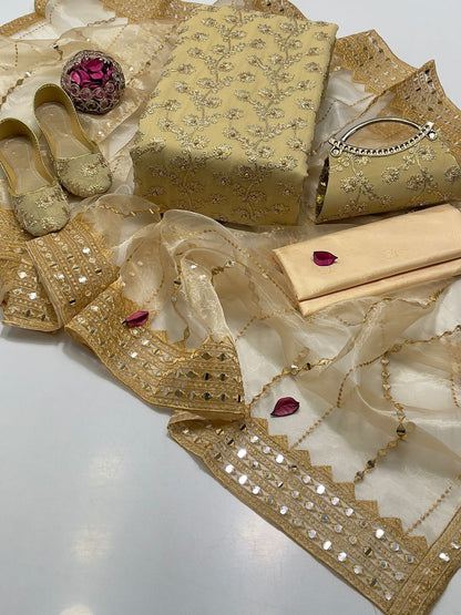 3 PC Winter Suit with Pearl Dori Work and Free Clutch & Khussa Gift! - fashionforcepk