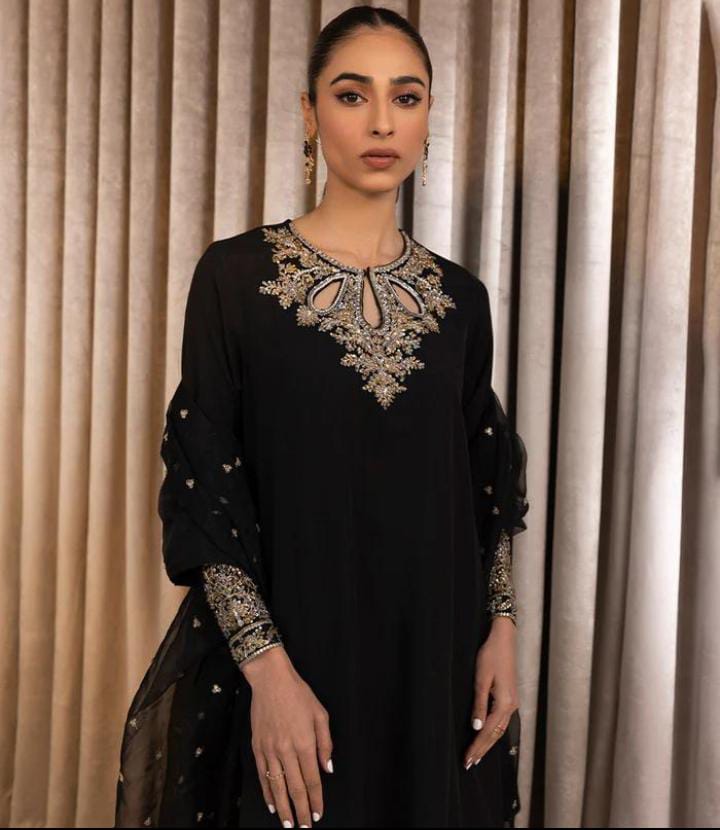 4 PC Eid Dress Indian Organza Nagina Work Suit