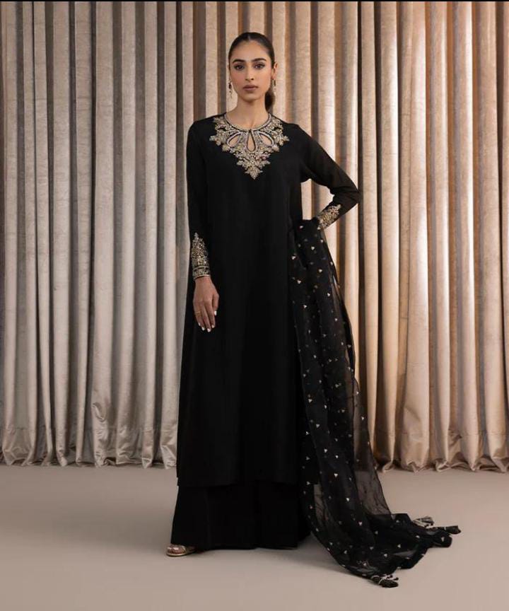 4 PC Eid Dress Indian Organza Nagina Work Suit