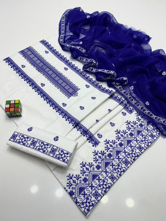 3 PC Unstitched Embroidered Lawn Collection
