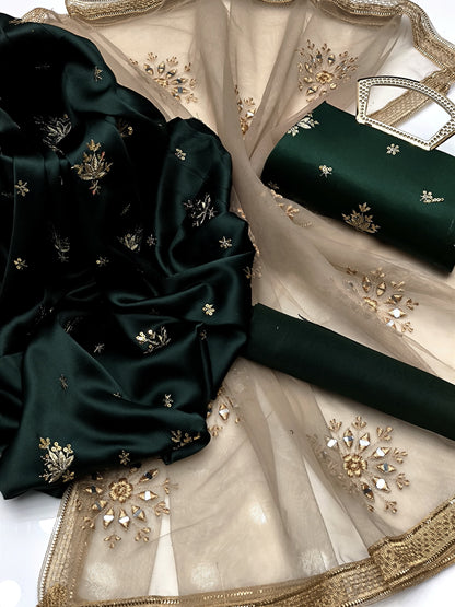 4 PC Fancy Unstitched Dress