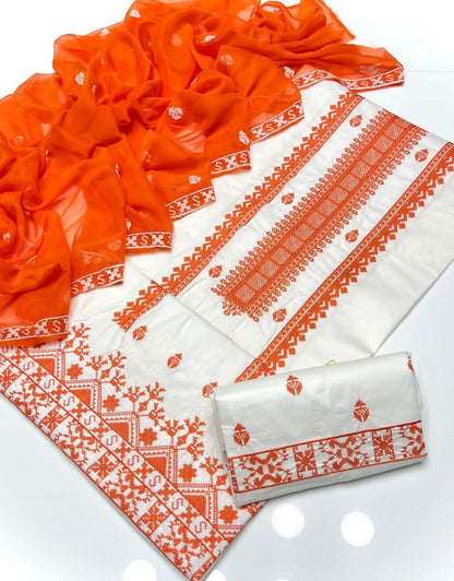 3 PC Unstitched Embroidered Lawn Collection