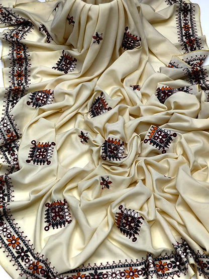Swiss Balochi Shawl 2025 Heavy Embroidery & Sequins