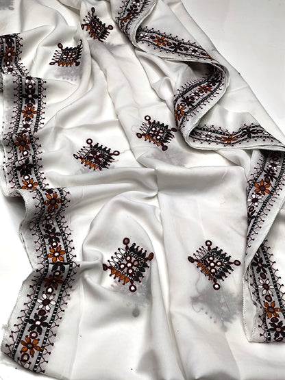 Swiss Balochi Shawl 2025 Heavy Embroidery & Sequins