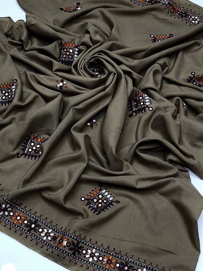 Swiss Balochi Shawl 2025 Heavy Embroidery & Sequins
