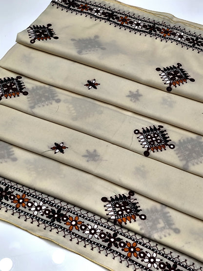 Swiss Balochi Shawl 2025 Heavy Embroidery & Sequins