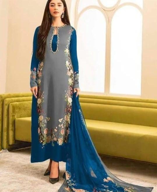 3 PC Shamoz Silk Digital Print Dress